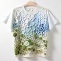 3d T-shirt Nature White Aqua - Ayako Rokkaku Style