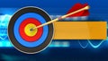 3d target with arrow hit Royalty Free Stock Photo
