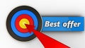 3d target with best offer sign Royalty Free Stock Photo