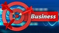 3d target circles with business sign
