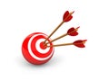 3d target sphere and arrows Royalty Free Stock Photo