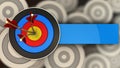 3d target with three arrows Royalty Free Stock Photo