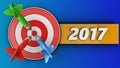 3d target with 2017 year sign