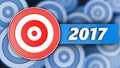 3d target with 2017 year sign