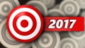 3d target with 2017 year sign