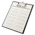 3D Task List Front Isolated on White Royalty Free Stock Photo