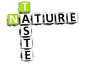 3D Taste Nature Crossword text Royalty Free Stock Photo