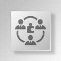 3D team work icon Business Concept Royalty Free Stock Photo