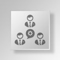 3D team work icon Business Concept