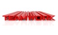 3D TEAMWORK word on white background 3d rendering Royalty Free Stock Photo