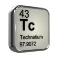 3d Technetium element Royalty Free Stock Photo