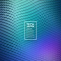 Technology 3D Waveform Abstract Vector Background Royalty Free Stock Photo