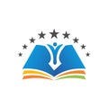 Book star vector icon. Royalty Free Stock Photo
