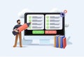 3D Terms and conditions isolated concept vector illustration. Legal notice, user terms and conditions, website menu bar