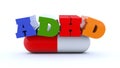 3d text ADHD disorder