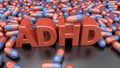 3d text ADHD disorder