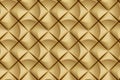 3D wall panels made of sand color leather. High quality realistic seamless texture