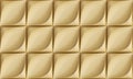 3D wall panels made of sand color leather. High quality realistic seamless texture