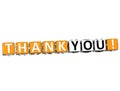 3D Thank You Cube text Royalty Free Stock Photo