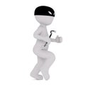 3d thief or burglar tip toeing along with a jemmy Royalty Free Stock Photo