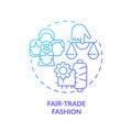 2D thin line gradient icon fair trade fashion concept Royalty Free Stock Photo