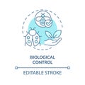 2D thin line icon biological control concept