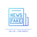 2D thin linear gradient fake news icon Royalty Free Stock Photo