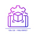 2D thin linear gradient innovative mobile app icon