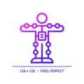 2D thin linear gradient motion capture suit icon