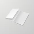 3D A4 Three Fold Blank Brochure Template