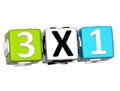 3D Three For One Button Click Here Block Text Royalty Free Stock Photo