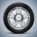 3d tire and alloy wheel Royalty Free Stock Photo