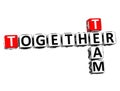 3D Together Team Crossword Royalty Free Stock Photo