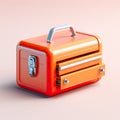 3D toolbox illustration, isolated against a solid color background, handyman work. Royalty Free Stock Photo