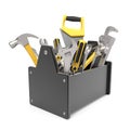 3d toolbox on white background