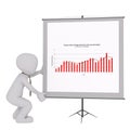 3d toon giving business presentation