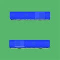 3d top view and little side view thai bus blue white green transport car vehicle driver fare passenger autobus omnibus coach rail