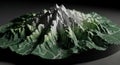 3D Topographic Map of a Mountain Range Royalty Free Stock Photo