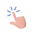 3d touch screen, hand pointing gesture, Royalty Free Stock Photo