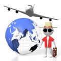 3D tourist, travel concept Royalty Free Stock Photo