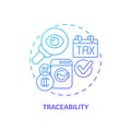 2D traceability line icon concept