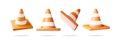 3D Traffic Cone Icon Set