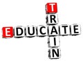 3D Train Educate Crossword Royalty Free Stock Photo