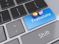 3d translation button on Computer Keyboard. Translating Concept. Royalty Free Stock Photo