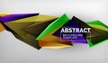 3d triangle geometric background design, modern poster template Royalty Free Stock Photo