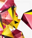 3d triangles geometric vector Royalty Free Stock Photo