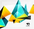 3d triangles geometric vector Royalty Free Stock Photo