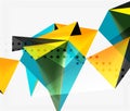 3d triangles geometric vector Royalty Free Stock Photo