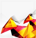 3d triangles and pyramids, abstract geometric vector Royalty Free Stock Photo