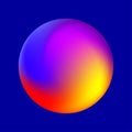 3d triple colour gradient circle